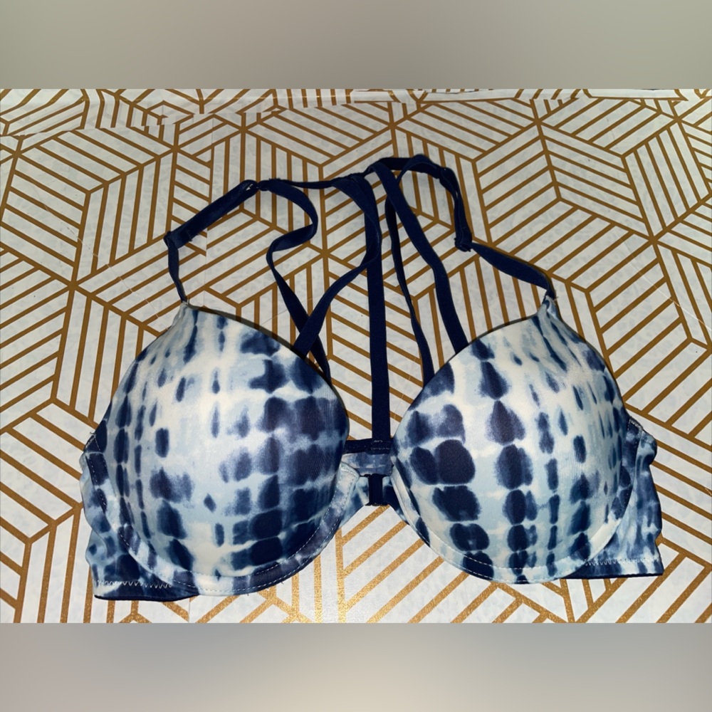 Blue Tye Dye Wear Everywhere Push Up Bra 34B Pink Victoria's Secret